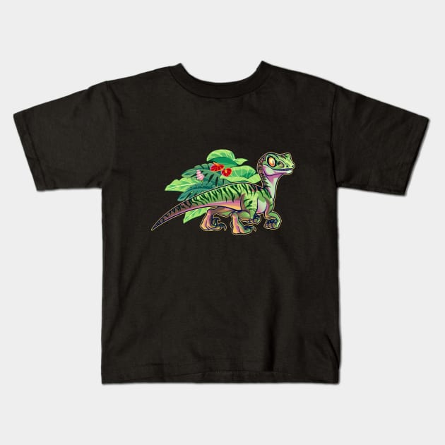 Raptor Charlie Kids T-Shirt by Colordrilos